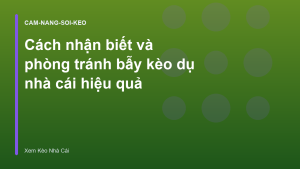 Read more about the article Cách nhận biết và phòng tránh bẫy kèo dụ nhà cái hiệu quả